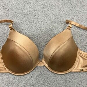 Betsey Johnson Bra 38C Push Up Bra Boost Gold